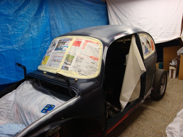 vor dem lackieren in meinem carport