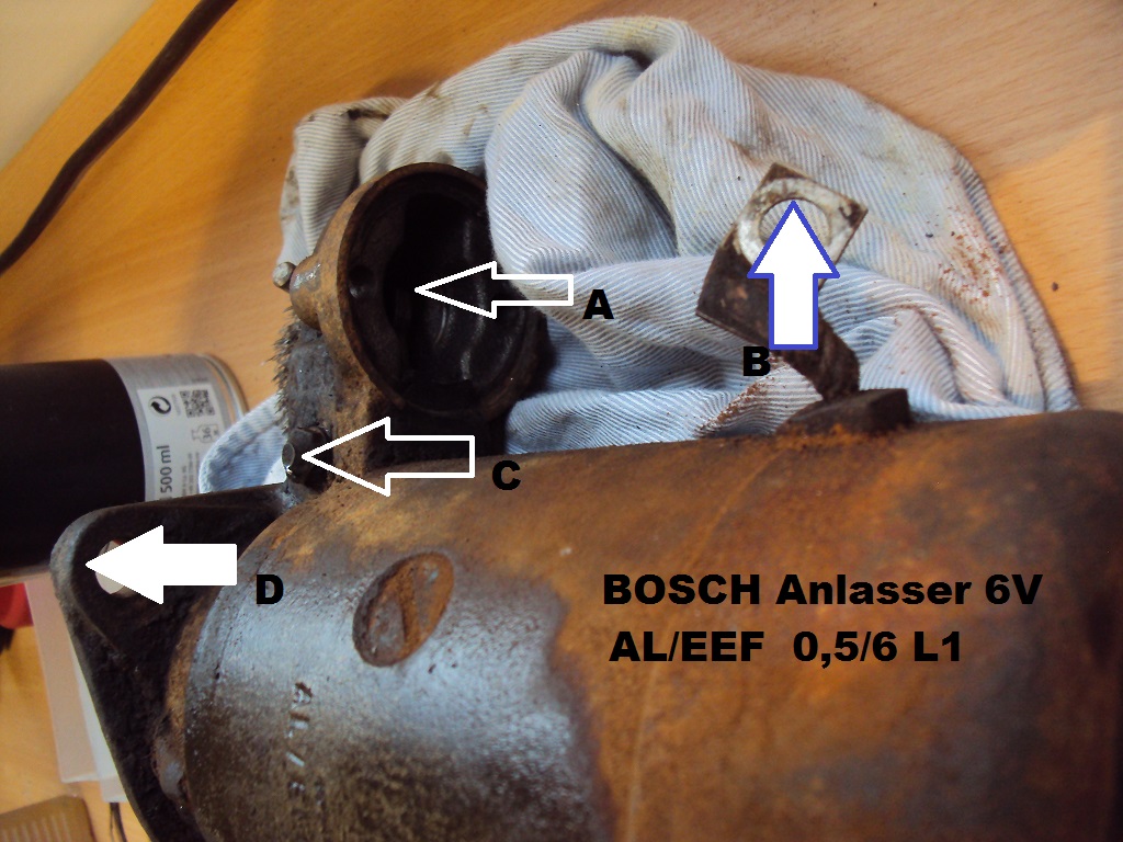 so schaut er aus der BOSCH Anlasser