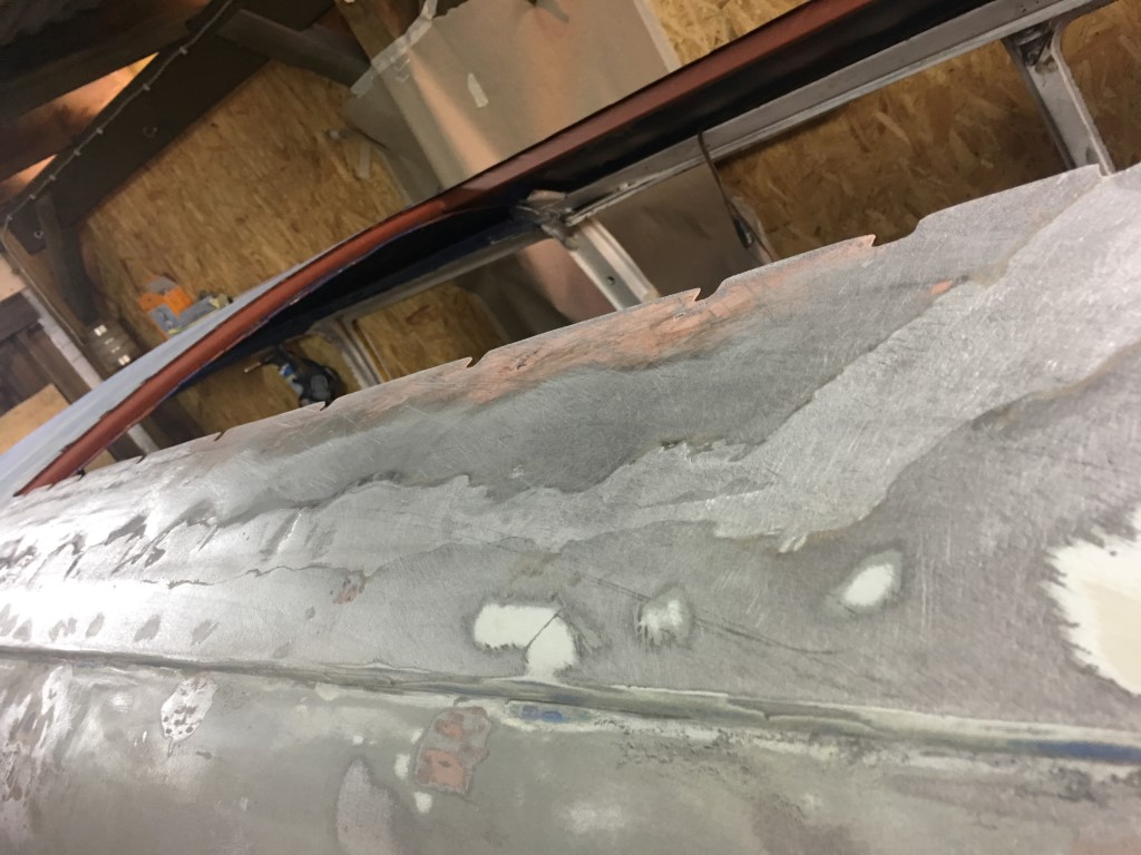 Das eingesetzte Faltdach ist nun verzinnt