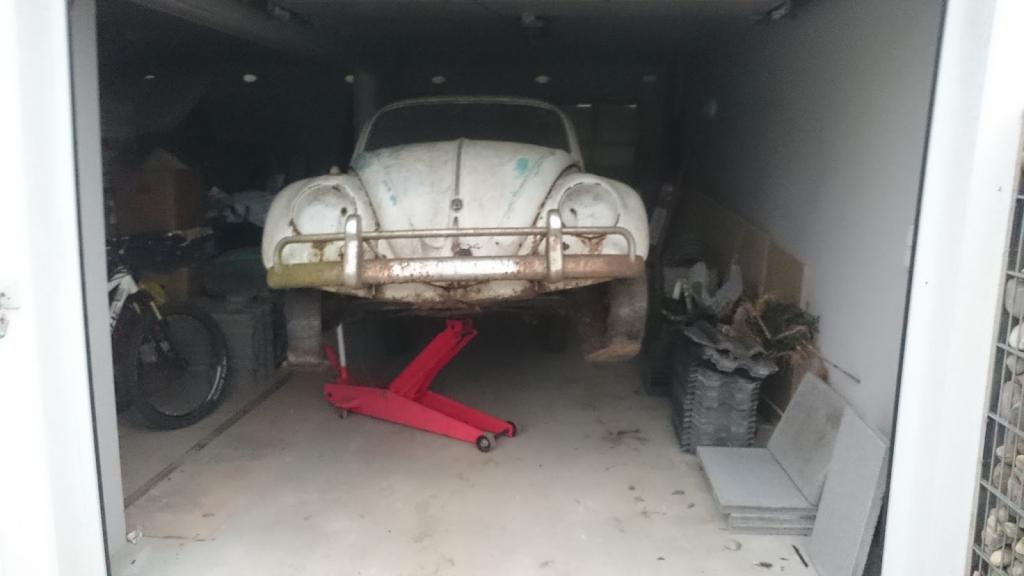 angekommen in Garage von Kumpel