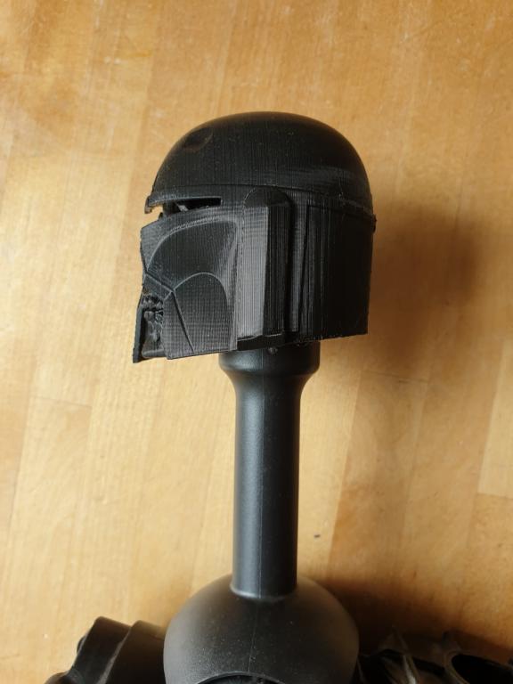 von der Seite mit dem eigentlichen Knauf