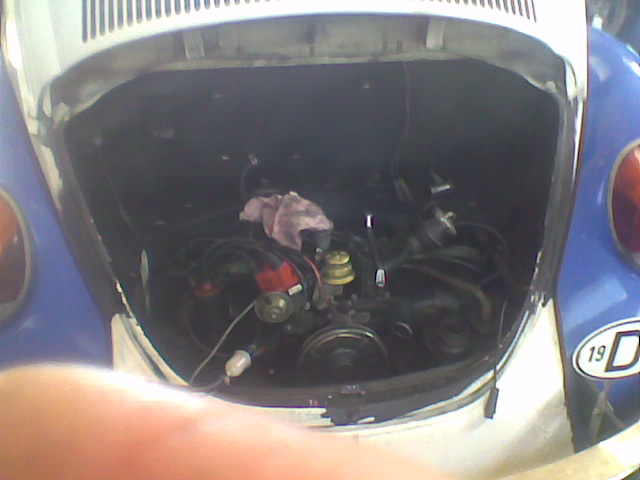 Motor ohne Gebläsekasten und Ölkühler und Lima und Vergaser.