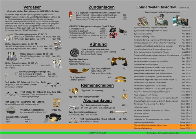 Auszug aus dem Teileangebot<br /><br />Vergaser, Zündung, Kühlung