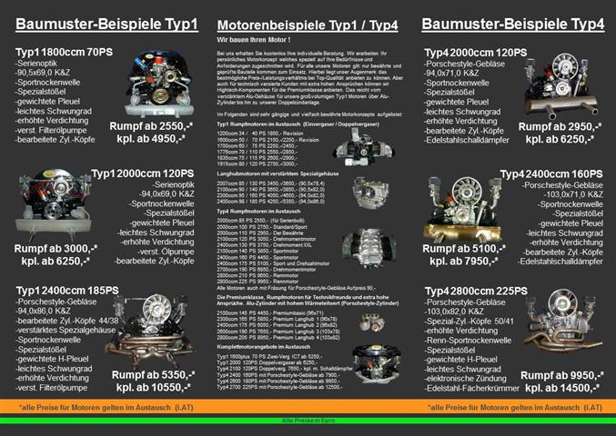 Baumusterbeispiele aus unserem Motorenprogramm
